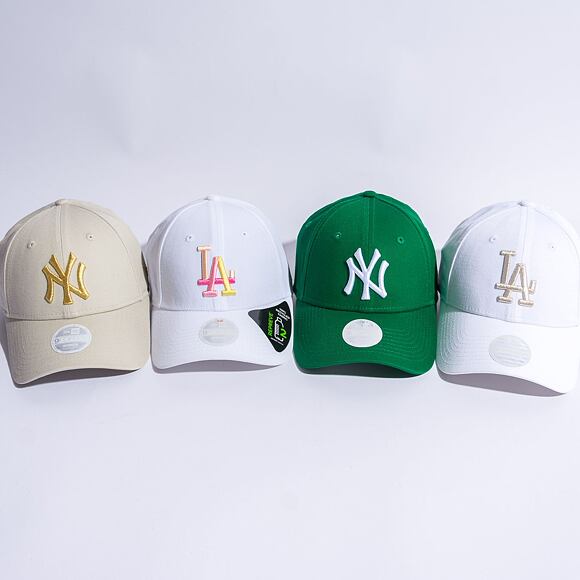 Dámská Kšiltovka New Era - MLB Metallic 9FORTY - NY Yankees - Stone / Gold