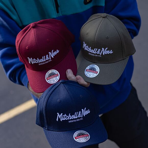 Kšiltovka Mitchell & Ness - Branded Pinscript Classic Red - Olive