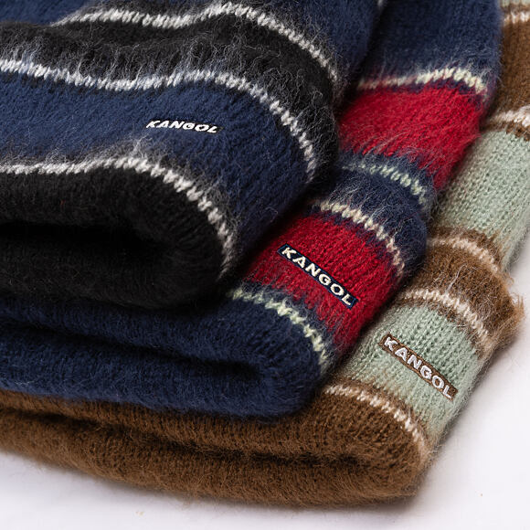 Kangol - Fuzzy Stripe Beanie - Navy