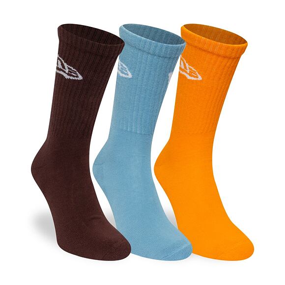 Socks New Era - Flag Crew Socks 3pk - Brown / Blue / Orange