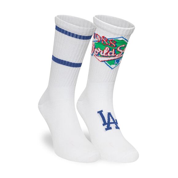 Socks New Era - MLB WS Crew Socks 2pk - LA Dodgers - White