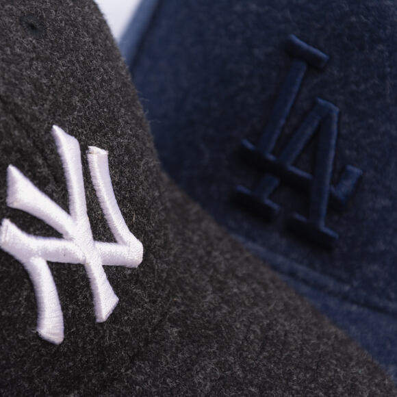 Cap New Era - MLB Melton Wool 9FORTY - NY Yankees - Black / White