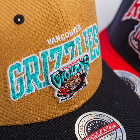 Cap Mitchell & Ness - NBA Team Arch Snapback - Vancouver Grizzlies - Brown / Black