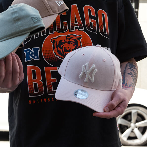 Womens Cap New Era - MLB Linen 9FORTY - NY Yankees - Blush Pink