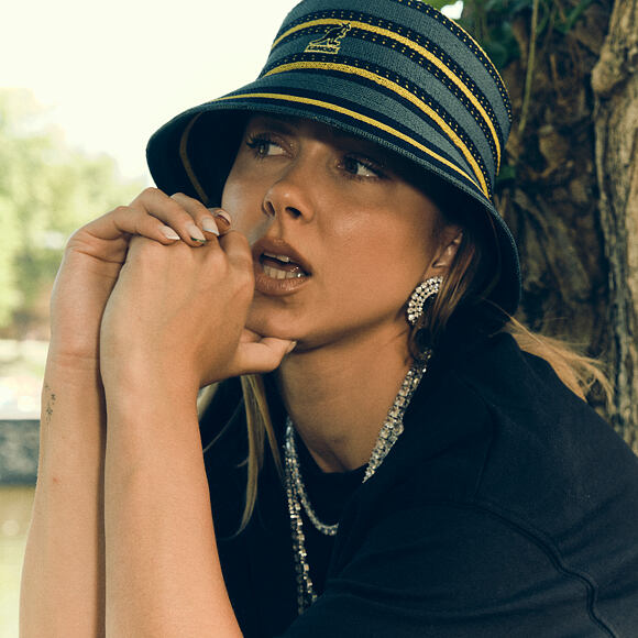 Bucket Hat Kangol - Tropic Resort Stripe Lahinch - Celestial Teal Multi
