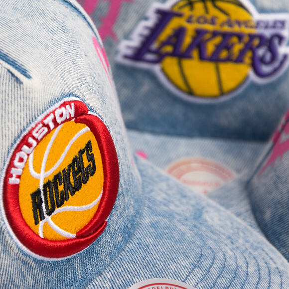 Cap Mitchell & Ness - Painted Love - NBA - Houston Rockets - Light Blue