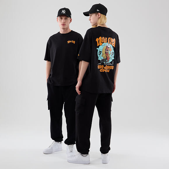 Tee New Era - Branded Food Character Oversized Tee - Black