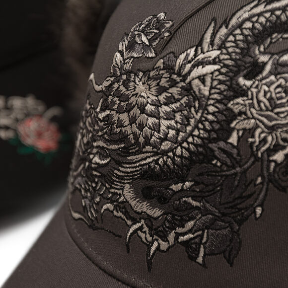 Cap Ed Hardy - Crawling Dragon Trapper - Grey