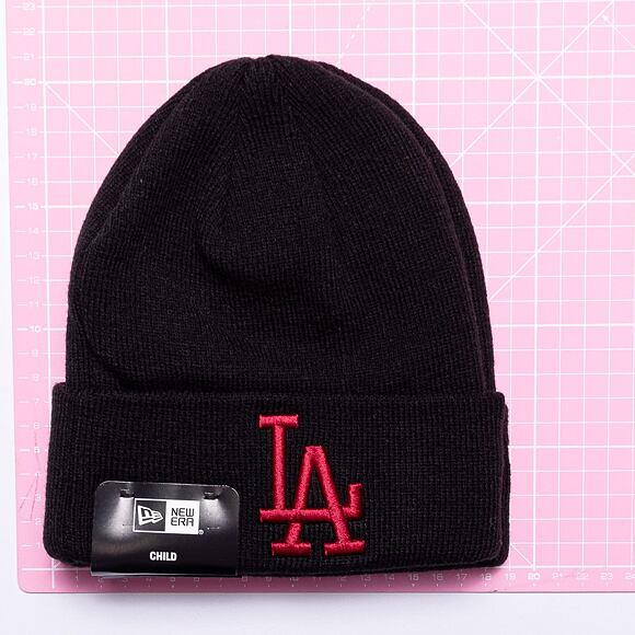 Dětský Kulich New Era MLB Kids League Essential Beanie Los Angeles Dodgers Black / Cardinal