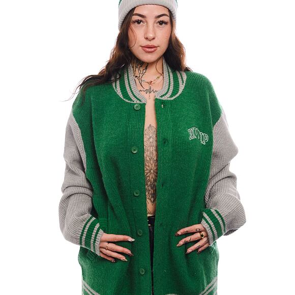 Svetr Rip N Dip - Team Spirit Varsity Cardigan (Green/Grey)