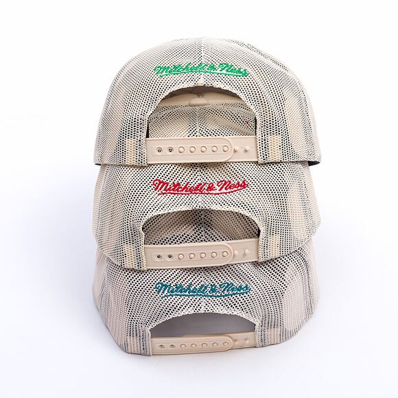 Kšiltovka Mitchell & Ness - Detroit Pistons - Evergreen Trucker Hwc - Off White