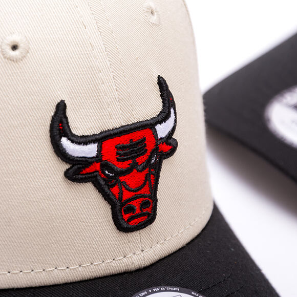 Dětská Kšiltovka New Era - NBA Color Block 9FORTY - Chicago Bulls - Stone / Black