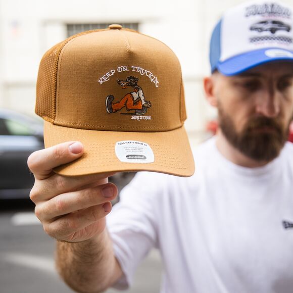 Kšiltovka Brixton - Stride C Np Mp Trucker Hat - Washed Copper/Washed Copper