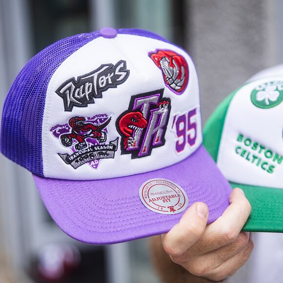 Kšiltovka Mitchell & Ness - Gridlock Trucker Hwc - Toronto Raptors - White