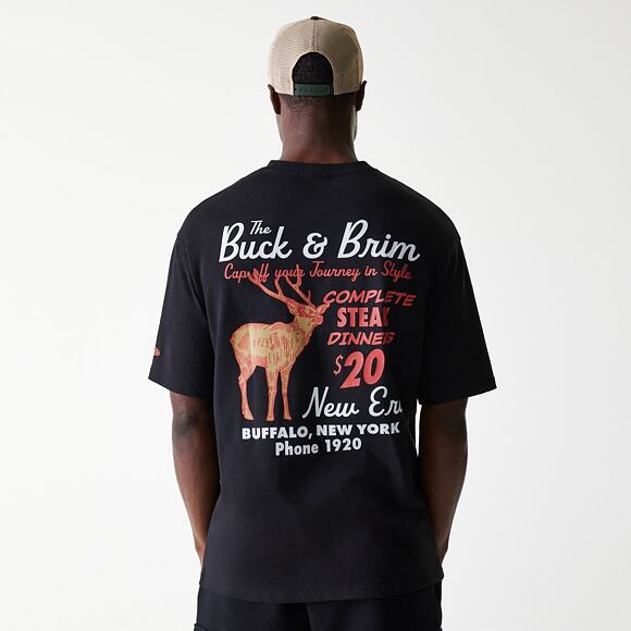 Triko New Era - Wild Graphic Tee - Black