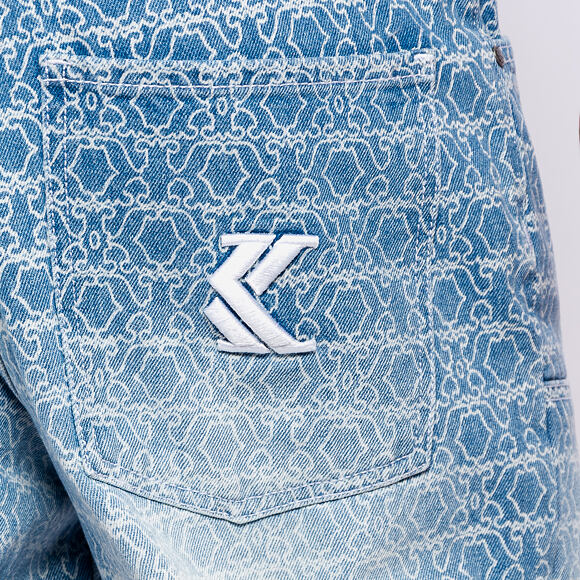 Džíny Karl Kani - Og K Aop Carpenter Straight Leg Jeans Blue
