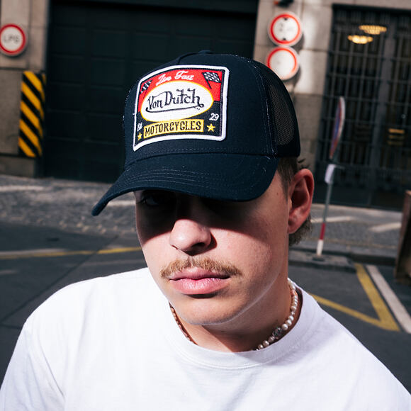 Kšiltovka Von Dutch - Trucker - Live Fast - Black/Black