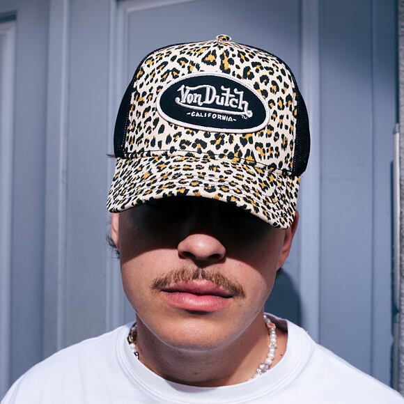 Kšiltovka Von Dutch - Trucker - Cali Patch - Leopard/Black