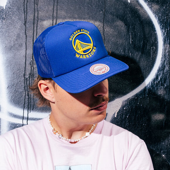 Kšiltovka Mitchell & Ness - Evergreen Trucker - Golden State Warriors - Blue