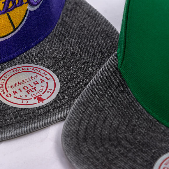 Kšiltovka Mitchell & Ness - NBA Denim Patchwork - Boston Celtics - Green