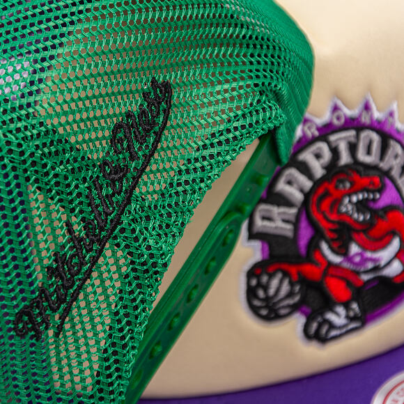 Kšiltovka Mitchell & Ness - NBA Vintage Block Trucker HWC - Toronto Raptors - Cream