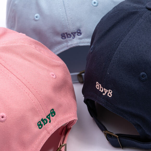 8by8 Dadcap - "shhh! I'm introverting" - Baby Pink/Green