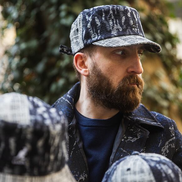 Cap Kangol - TRENDS PACK - Denim Mashup Army Cap - Black Topstitch