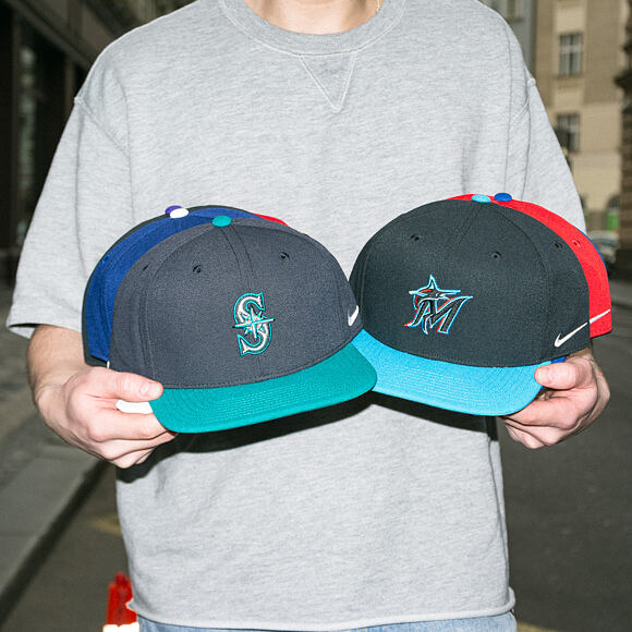Cap Nike - Dri-Fit Pro - Miami Marlins - Black 00A/Light Current Blue