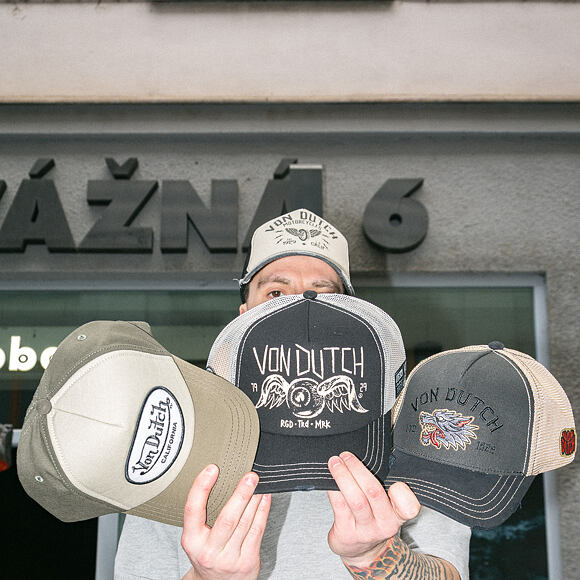 Cap Von Dutch - Trucker - Eye Out Side Patch Black/White
