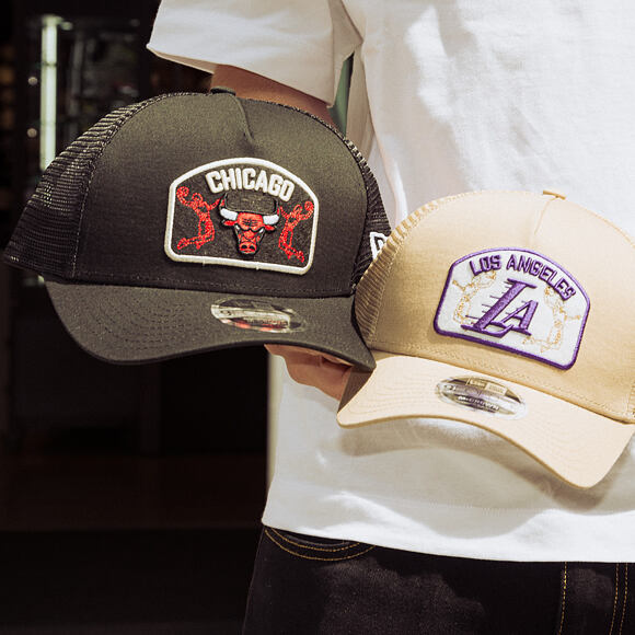 Cap New Era - NBA Felt Patch 9FORTY M-CROWN A-Frame Trucker - Chicago Bulls - Black