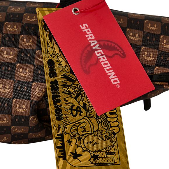 Bag Sprayground - Sharks In Paris Wtf Bubble Brown Check Shark Duffle