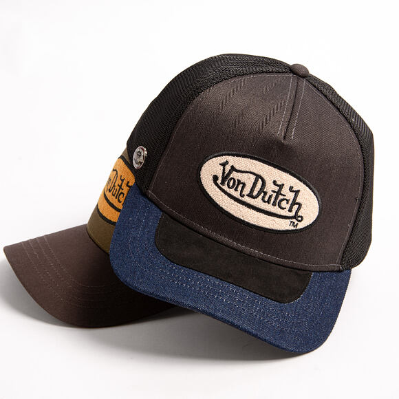 Cap Von Dutch - Denim Visor Patch Premium Trucker - Black / Navy