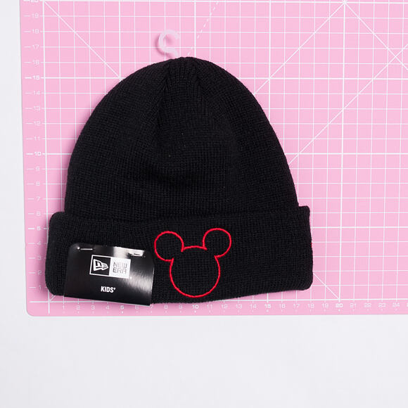 New Era Disney Knit Mickey Mouse Infant Black/Scarlet Kids Beanie