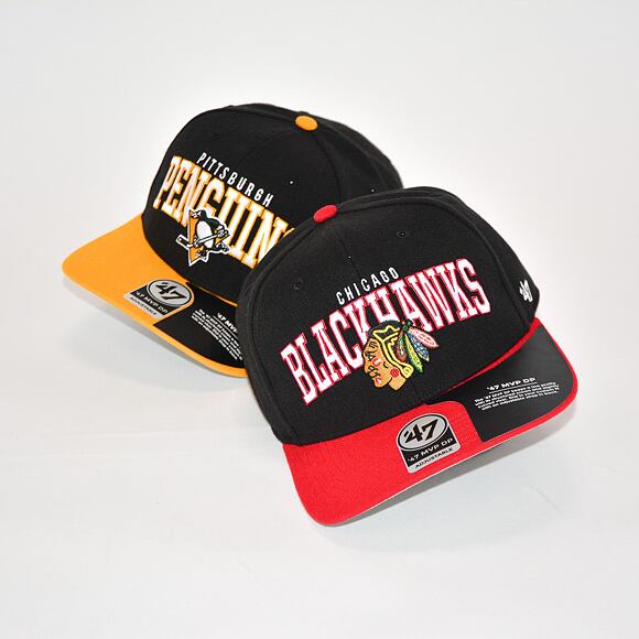 '47 Brand Chicago Blackhawks McCaw MVP DP Black/Red Cap
