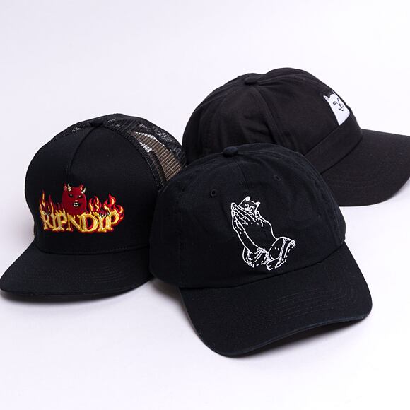 RIP N DIP Praying Hands Dad Hat RND4753 Black Cap