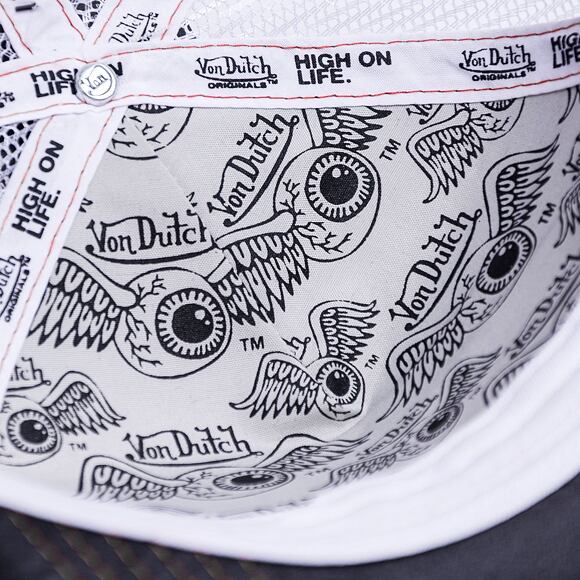 Von Dutch Cary Trucker Satin Black/White Cap