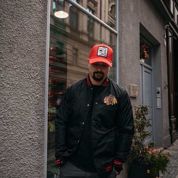 '47 Brand NHL Chicago Blackhawks Core Poly Fill '47 Drift Track Jacket Jet Black