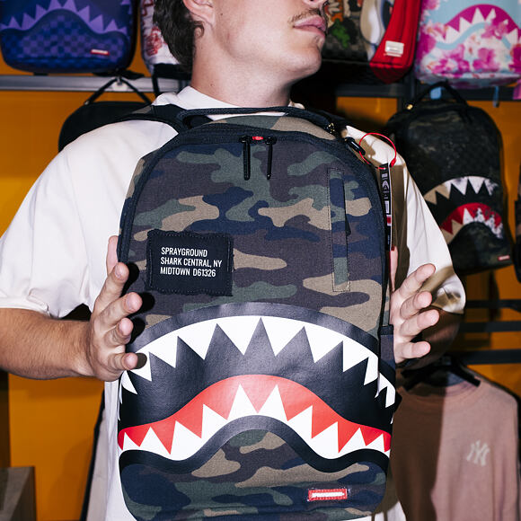 Sprayground - Shark Central Camo Dlxs Backpack 