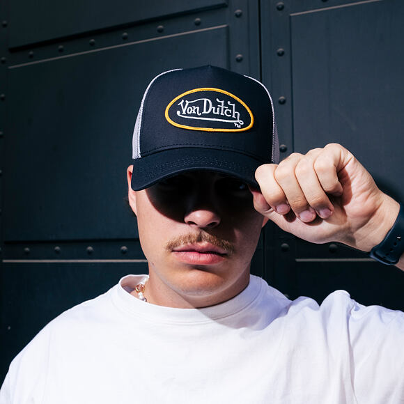 Kšiltovka Von Dutch - Trucker - Classic Logo Black/Grey