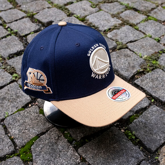 Kšiltovka Mitchell & Ness - Sand Storm Classic Red - Golden State Warriors - Navy/Sand