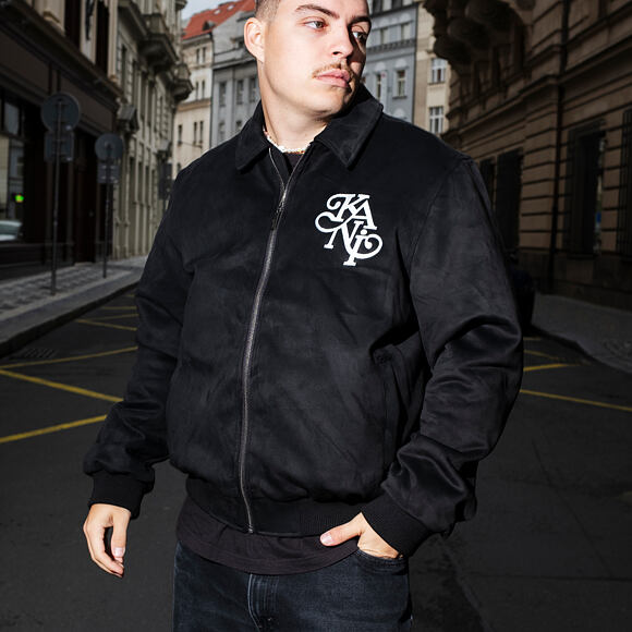 Jacket Karl Kani - Legacy Faux Suede Bowling Jacket - Black