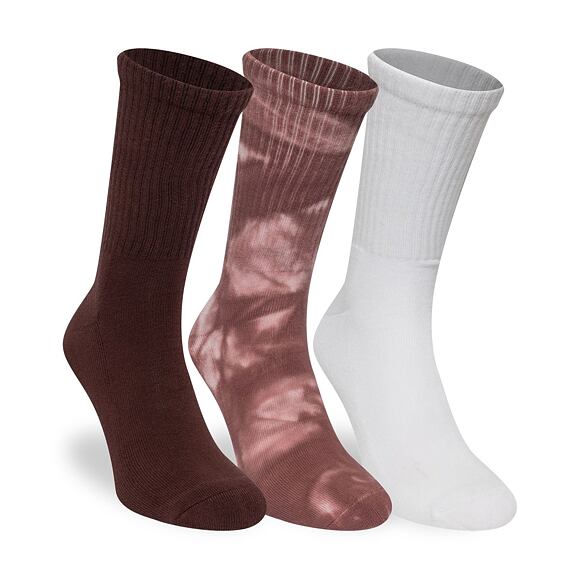 Socks New Era - Tie dye Crew Socks 3pk - Brown / Tie Dye / White