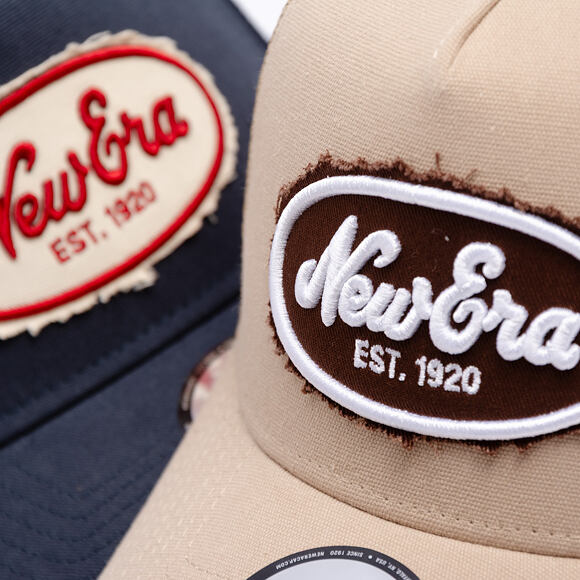 Cap New Era - Branded Oval Canvas Distress 9FORTY Trucker - Camel