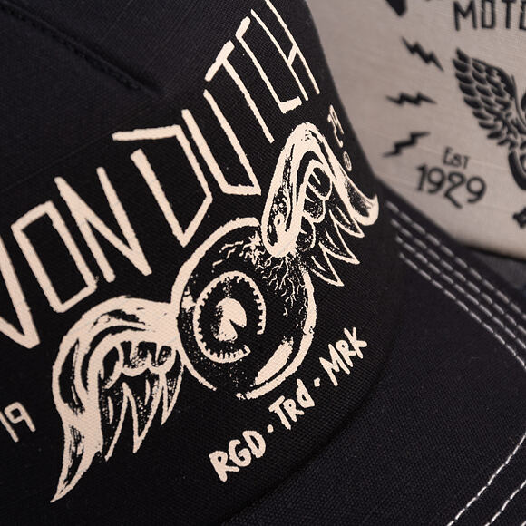 Cap Von Dutch - Trucker - Eye Out Side Patch Black/White