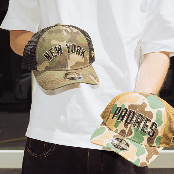 Cap New Era - MLB Wordmark Camo 9FORTY M-CROWN - NY Yankees - Woodland Camo