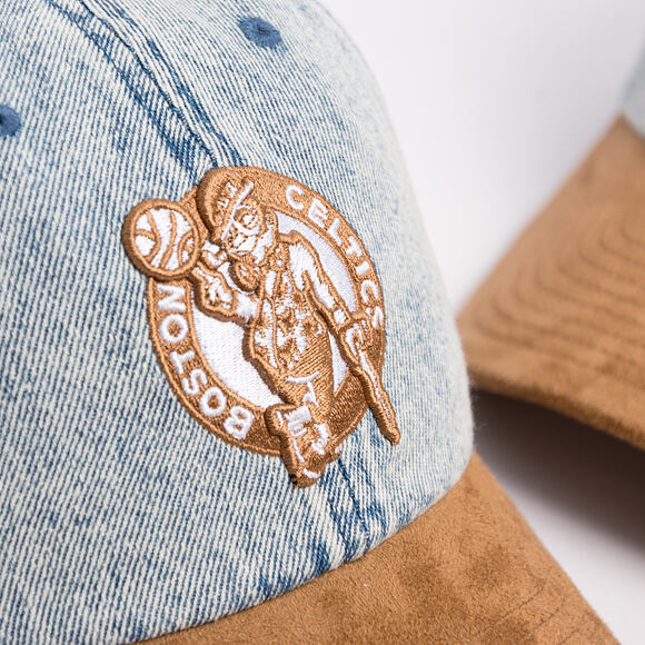 Cap Mitchell & Ness - Den Suede Strapback - NBA - Boston Celtics - Blue