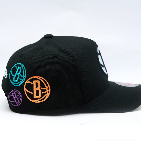Cap Mitchell & Ness - NBA 404 Club Neon Pro Snapback - Brooklyn Nets - Black