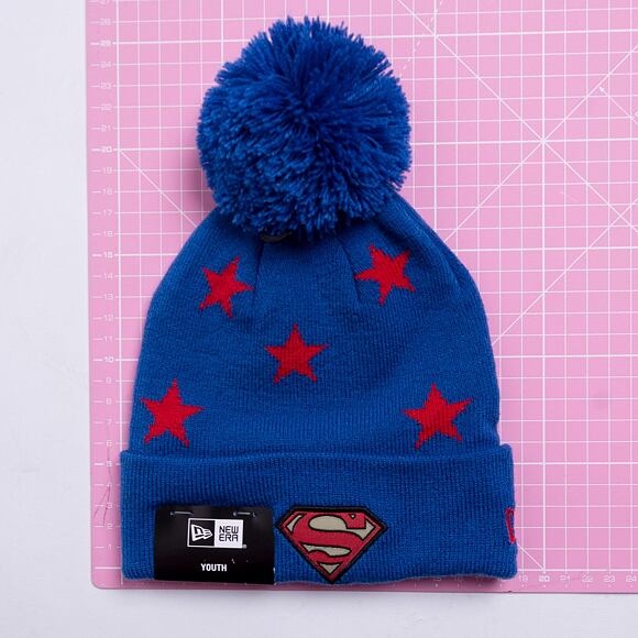 New Era CY star Bobble Knit Superman Kids Beanie