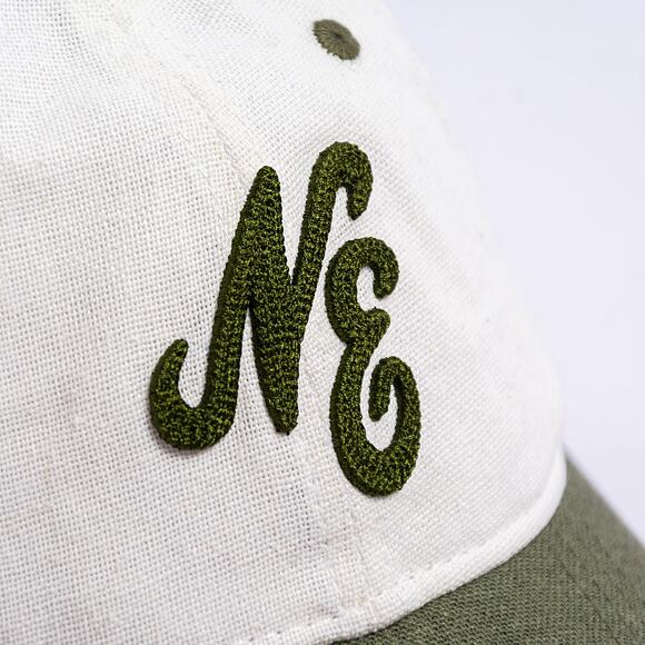 Kšiltovka New Era 9TWENTY Linen Script - White / Olive