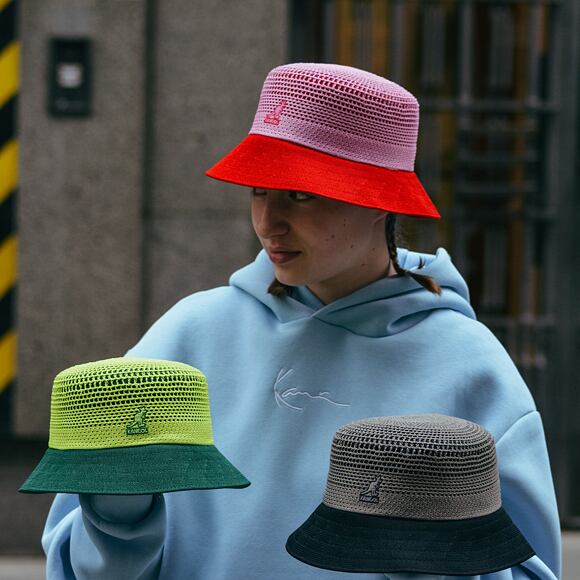 Klobouk Kangol - Double Mesh Lahinch - Sulphur/Masters Green